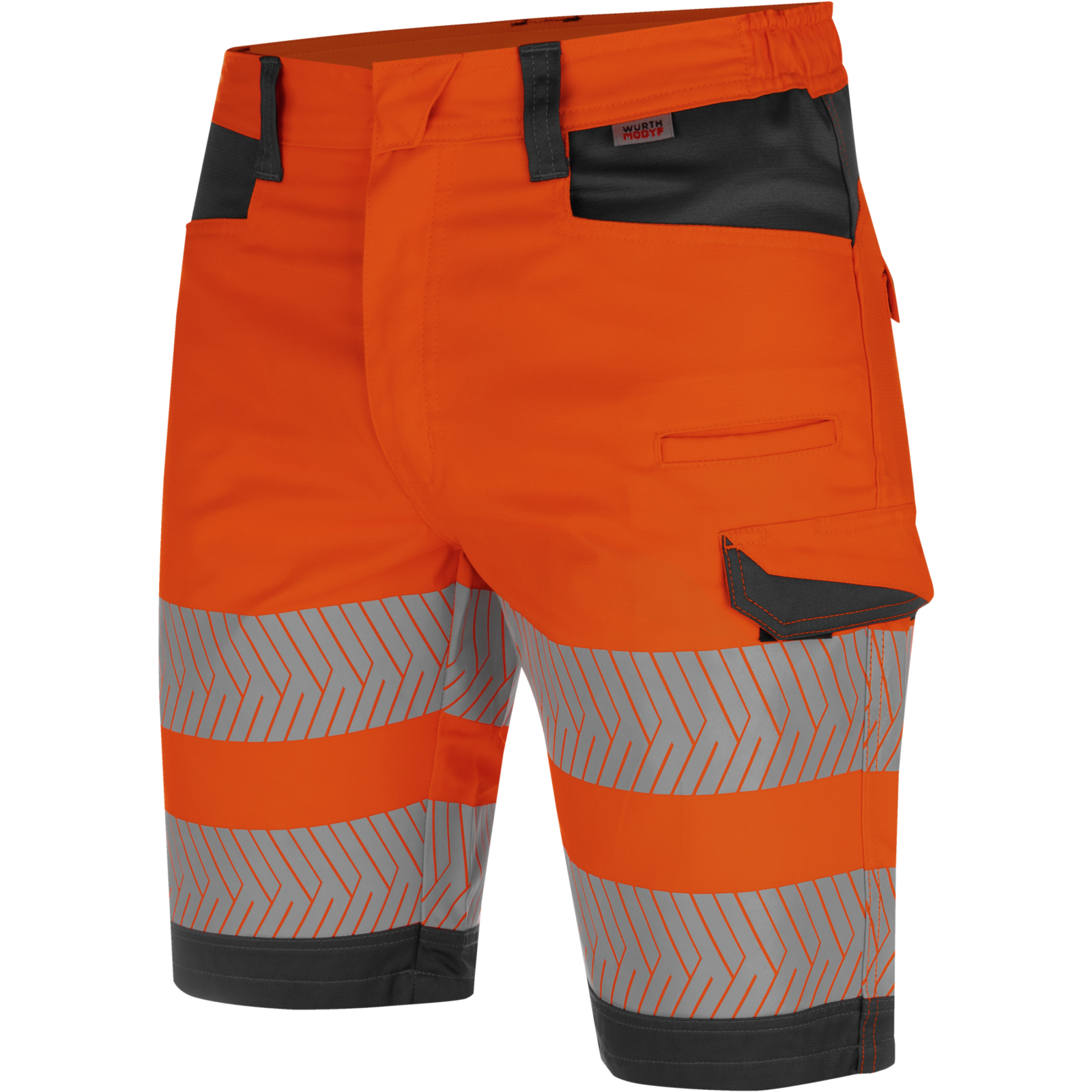 Bermuda de travail haute visibilité fluo orange anthracite Würth MODYF