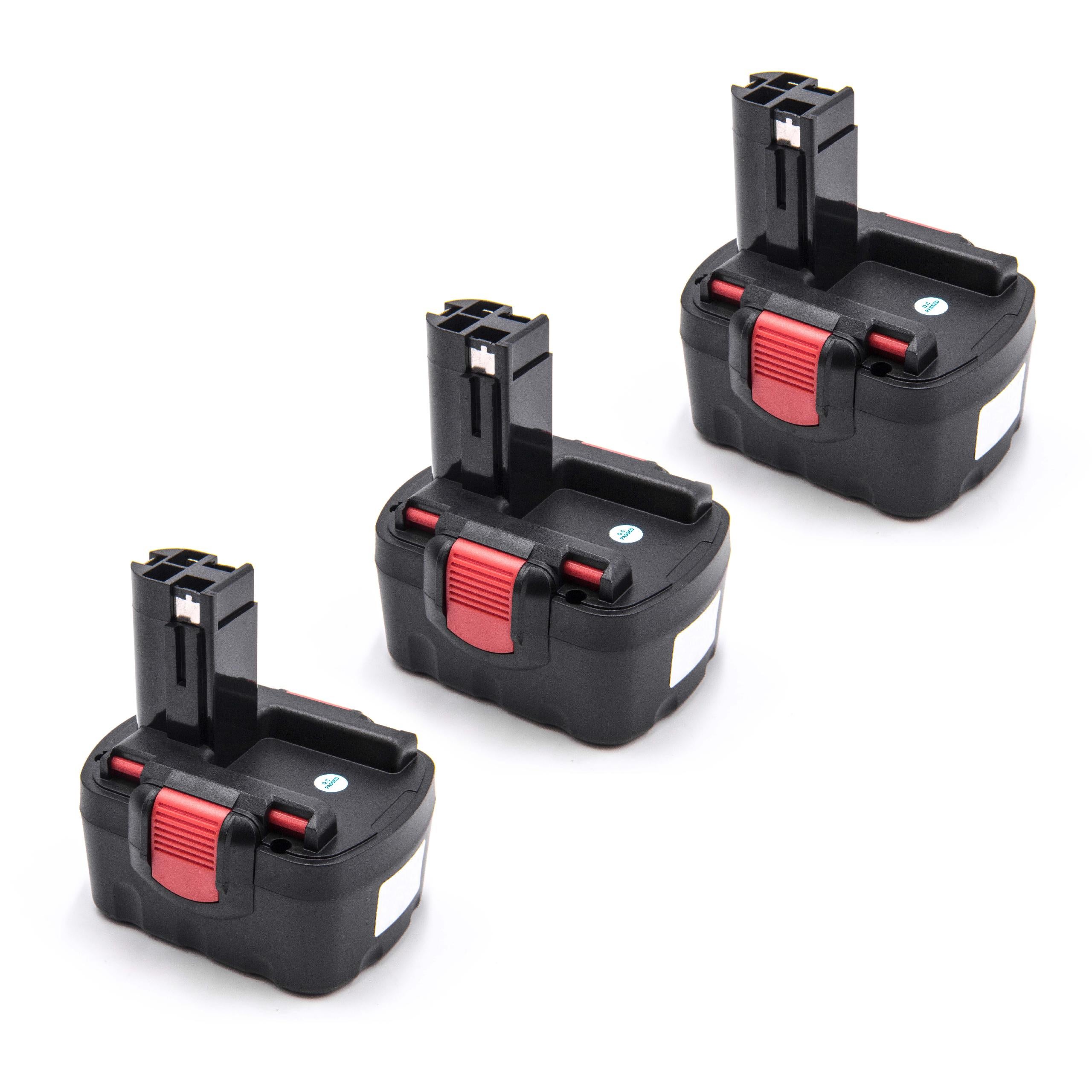 Vhbw 3x Batteries remplacement pour Bosch BAT159 pour outil électrique