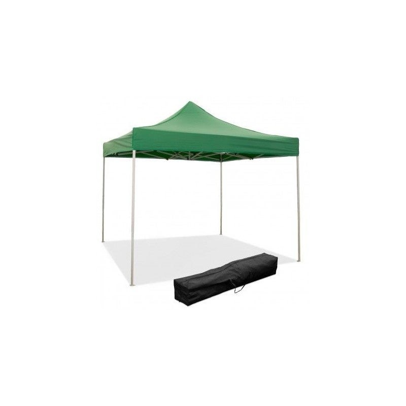 Gazebo Richiudibile Pieghevole 3 X 3 Verde Ricoperto In Pvc