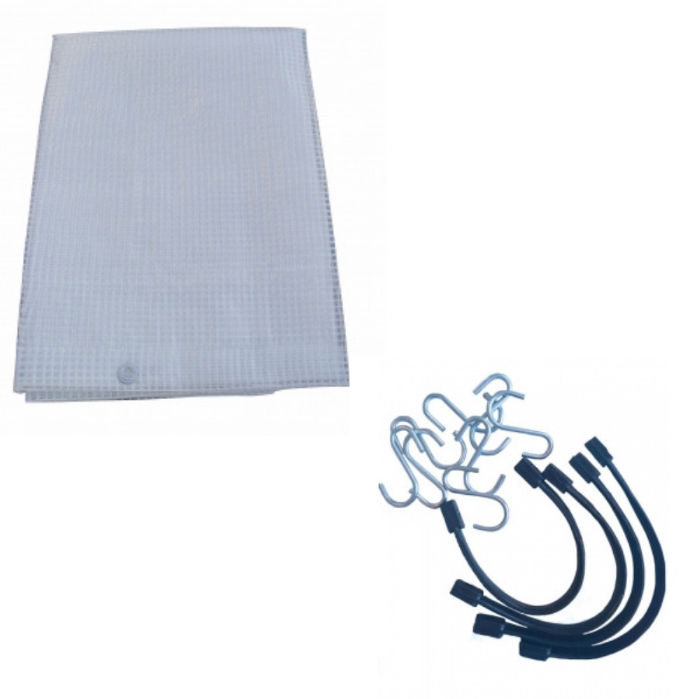 Bâche de protection armée 2x3M 170g Tendeurs de bâche 4 pièces