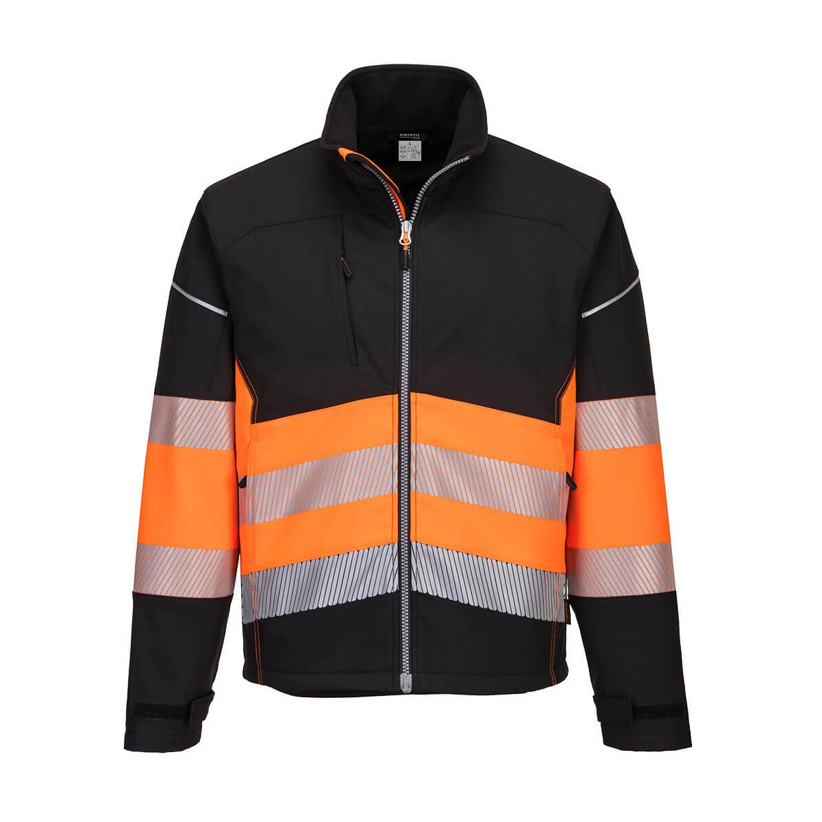 Veste Softshell PW3 Haute Visibilité classe 1 noir orange Portwest