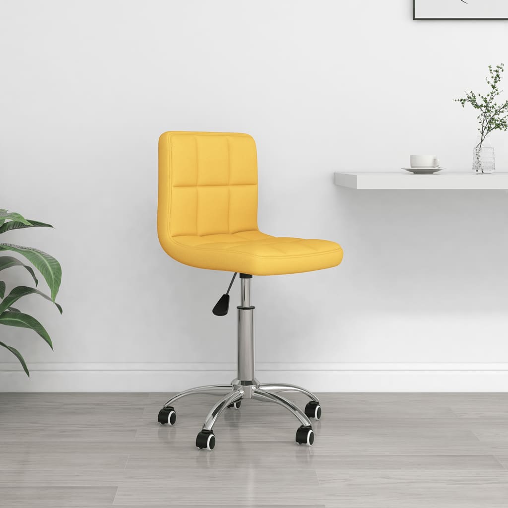 Chaise Pivotante De Bureau Jaune Moutarde Tissu Vidaxl Leroy Merlin