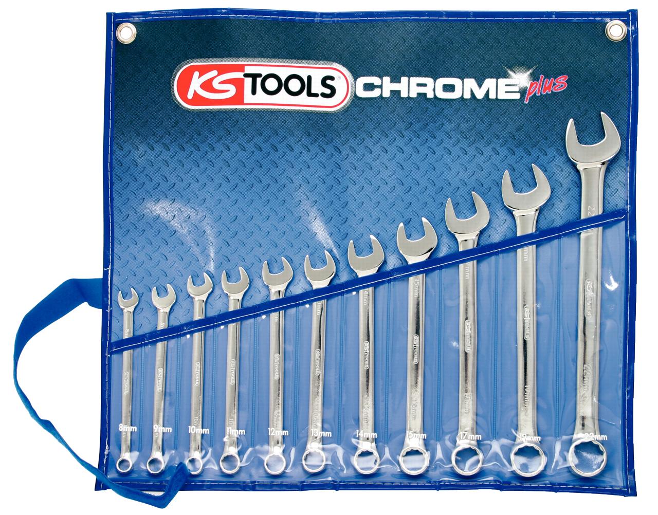 KS TOOLS Jeu de clés mixtes inclinées CHROMEplus 11 pcs Leroy Merlin