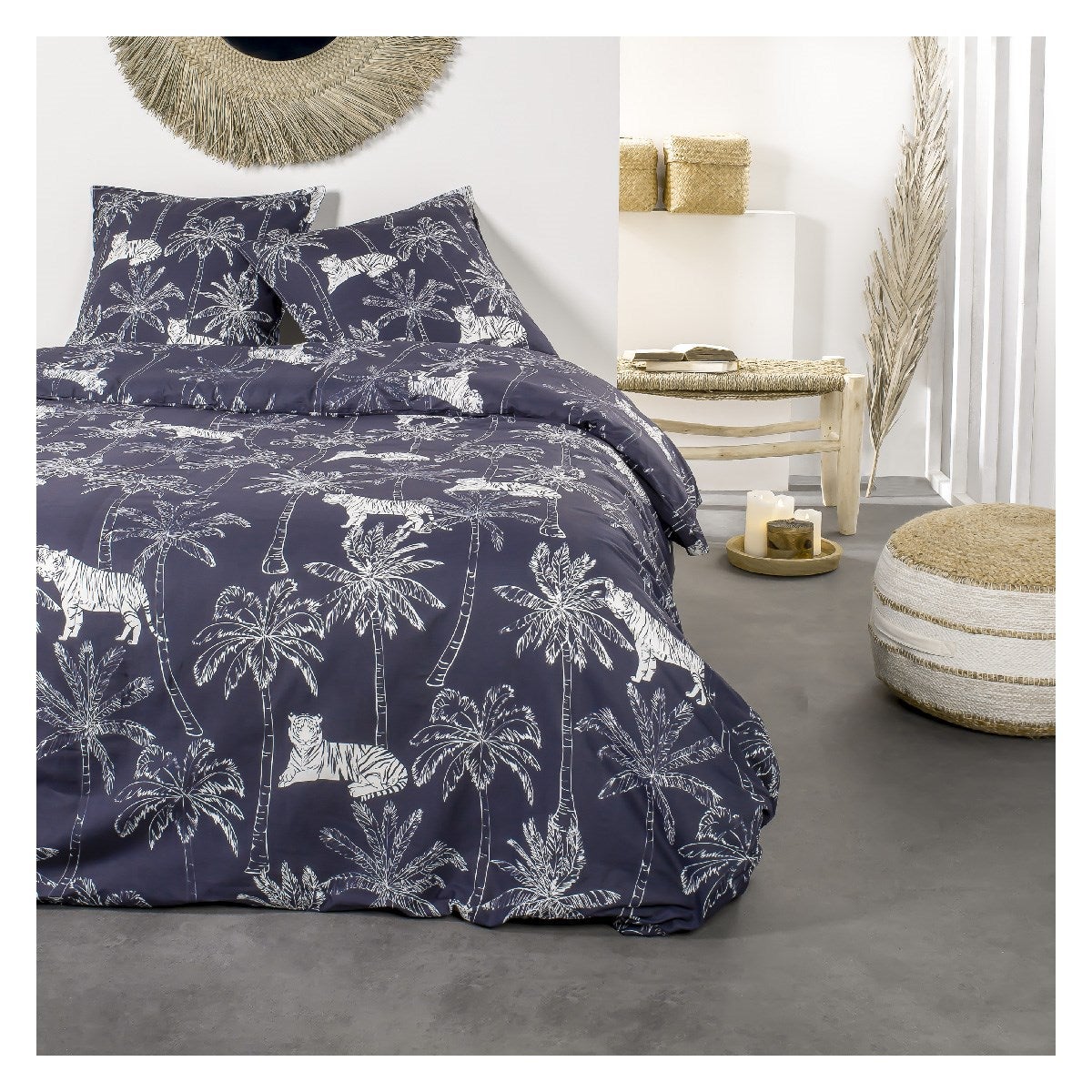 Parure De Lit Personnes Imprim Floral Coton Sunshine Achil Leroy