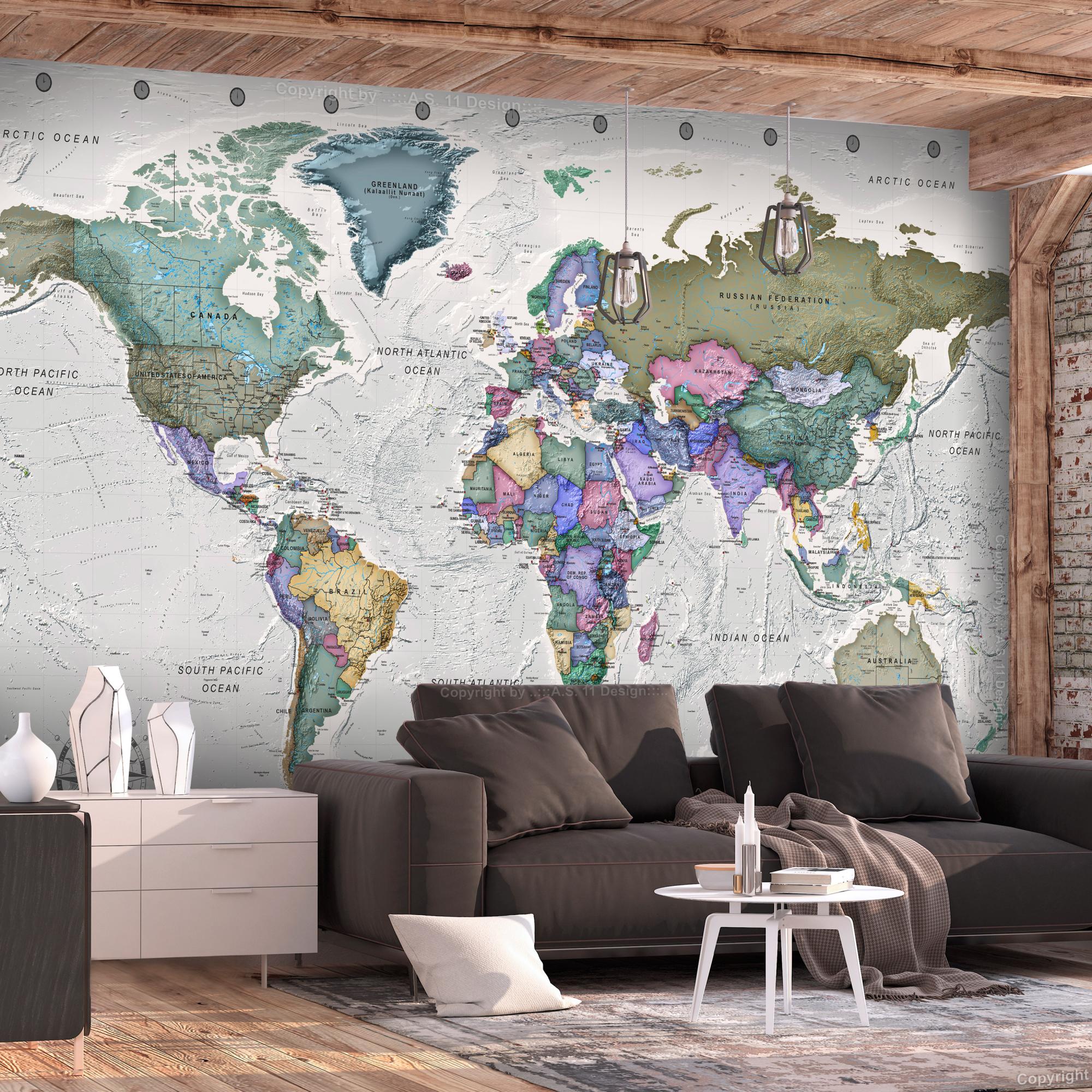 Papier Peint World Destinations X Cm Leroy Merlin