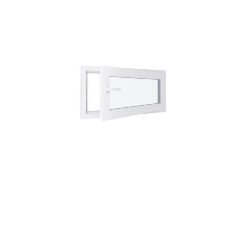 Fenêtre PVC Triple vitrage Tirant Droite Blanc LxH 1000x500