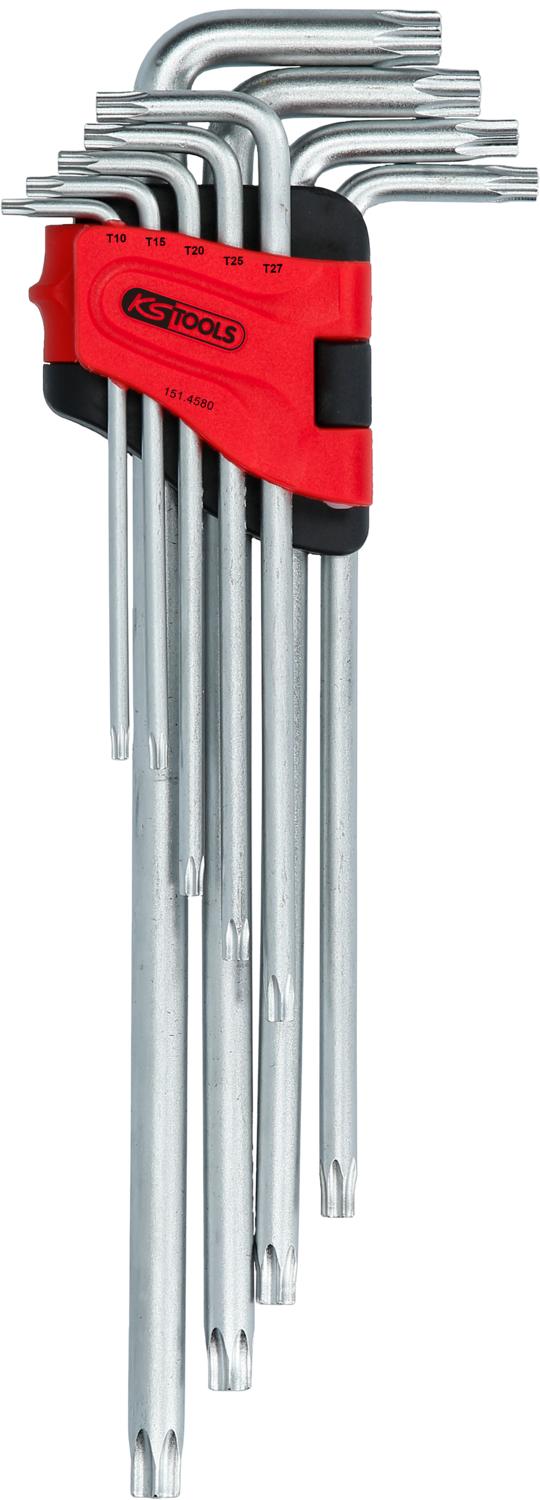 KS TOOLS Jeu de clés mâles coudées Torx avec alésage XL 9 pcs Leroy