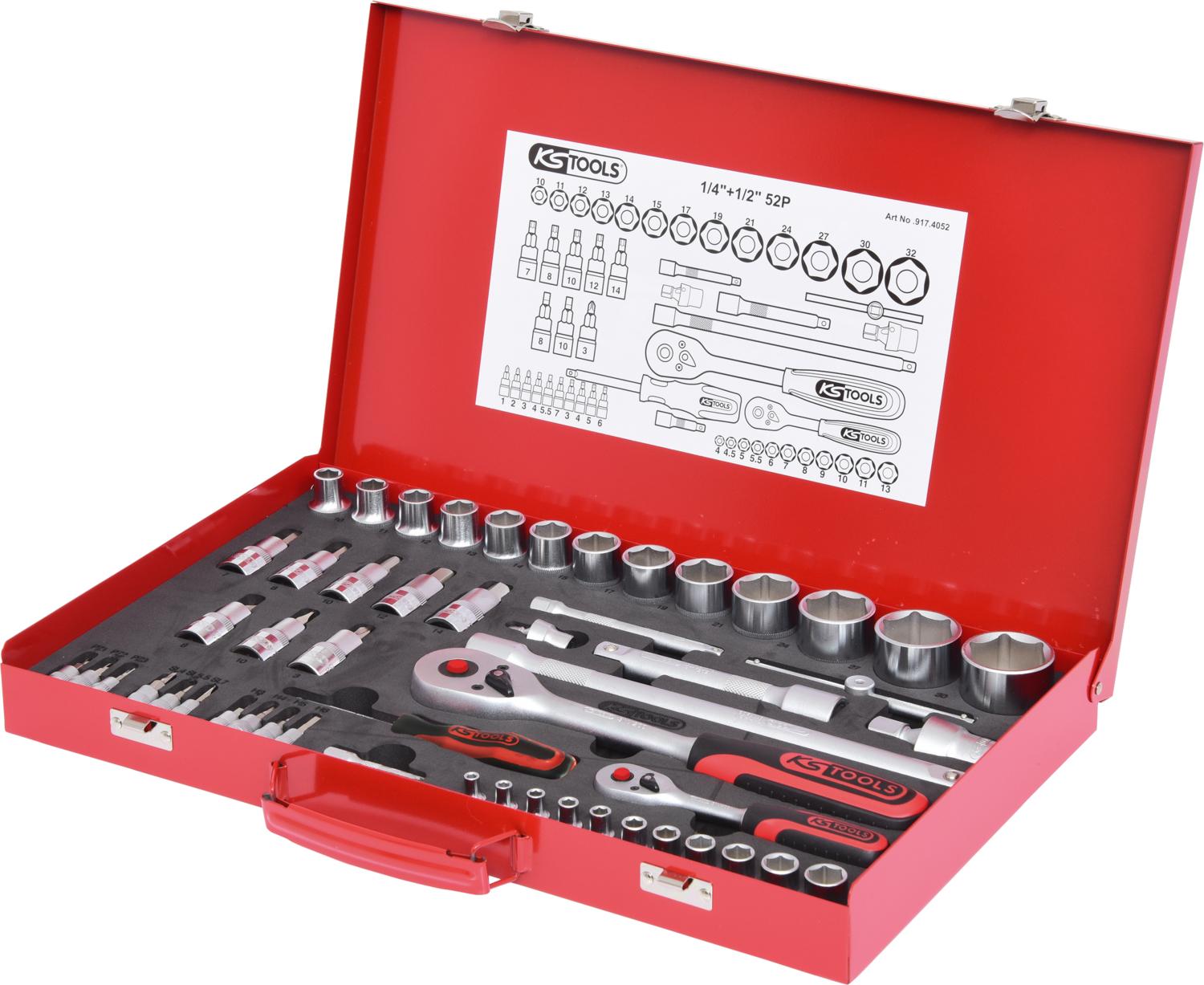 KS TOOLS 1 4 1 2 Coffret De Douilles 52 Pcs Leroy Merlin