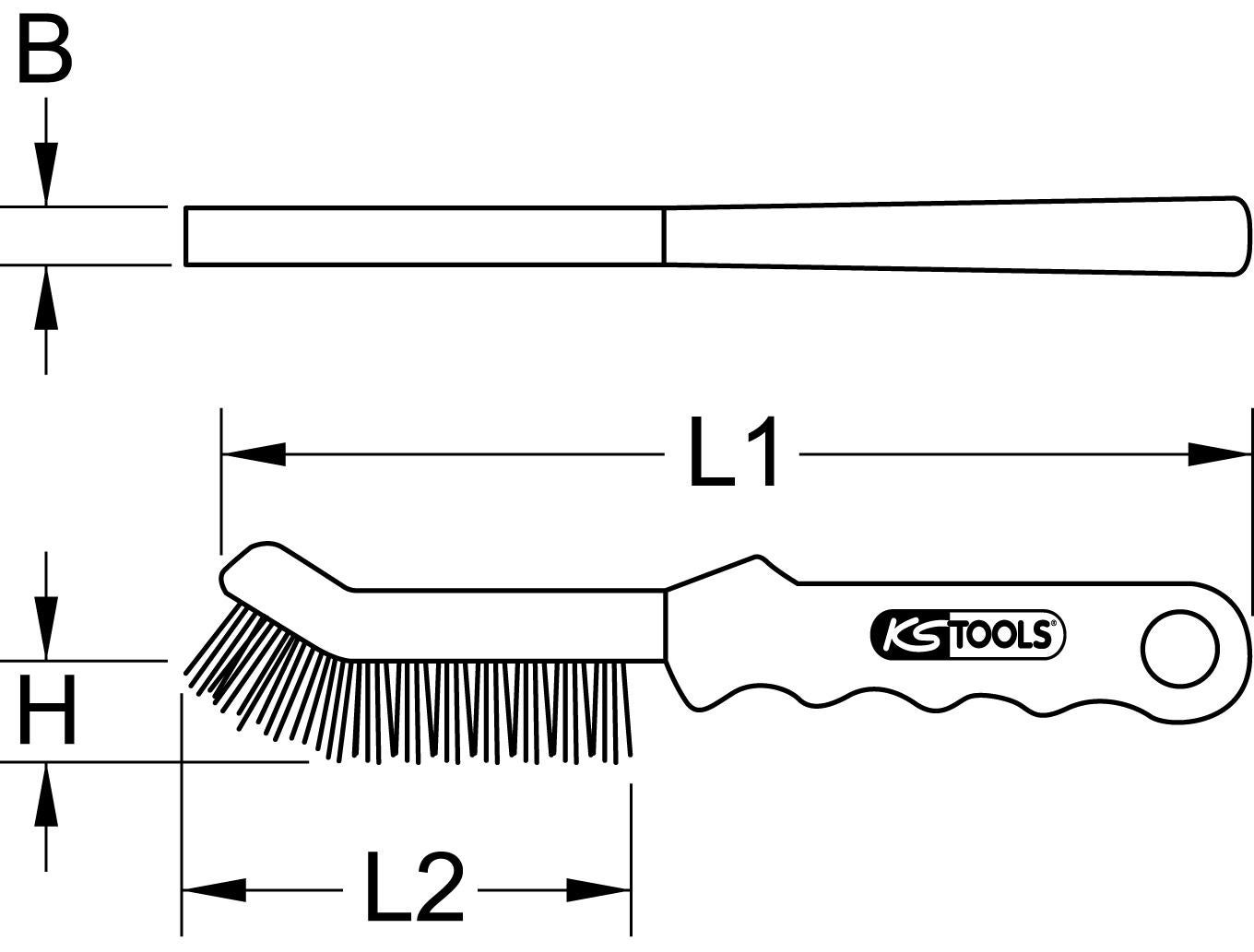 KS TOOLS Brosse métallique pour freins à tambour à 2 rangées Leroy Merlin