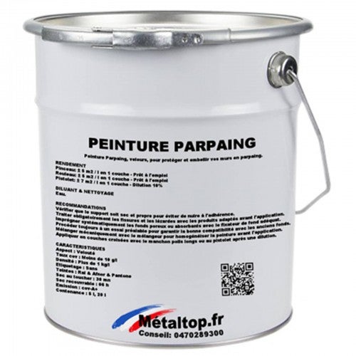 Peinture Parpaing Metaltop Brun Acajou RAL 8016 Pot 5L Leroy