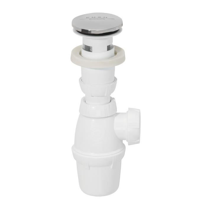 Wirquin Bonde Lavabo Quick clac Chromé Sans Trop plein Avec Siphon Nf