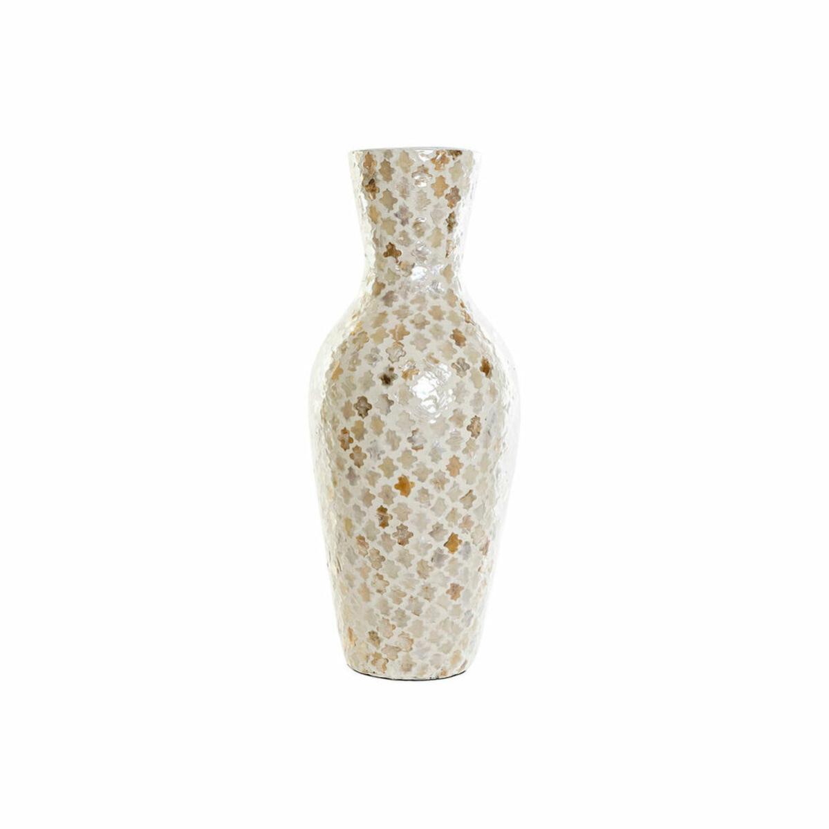 Vase DKD Home Decor Marron Crème Bambou Nacre noire Arabe 20 x 20 x 53