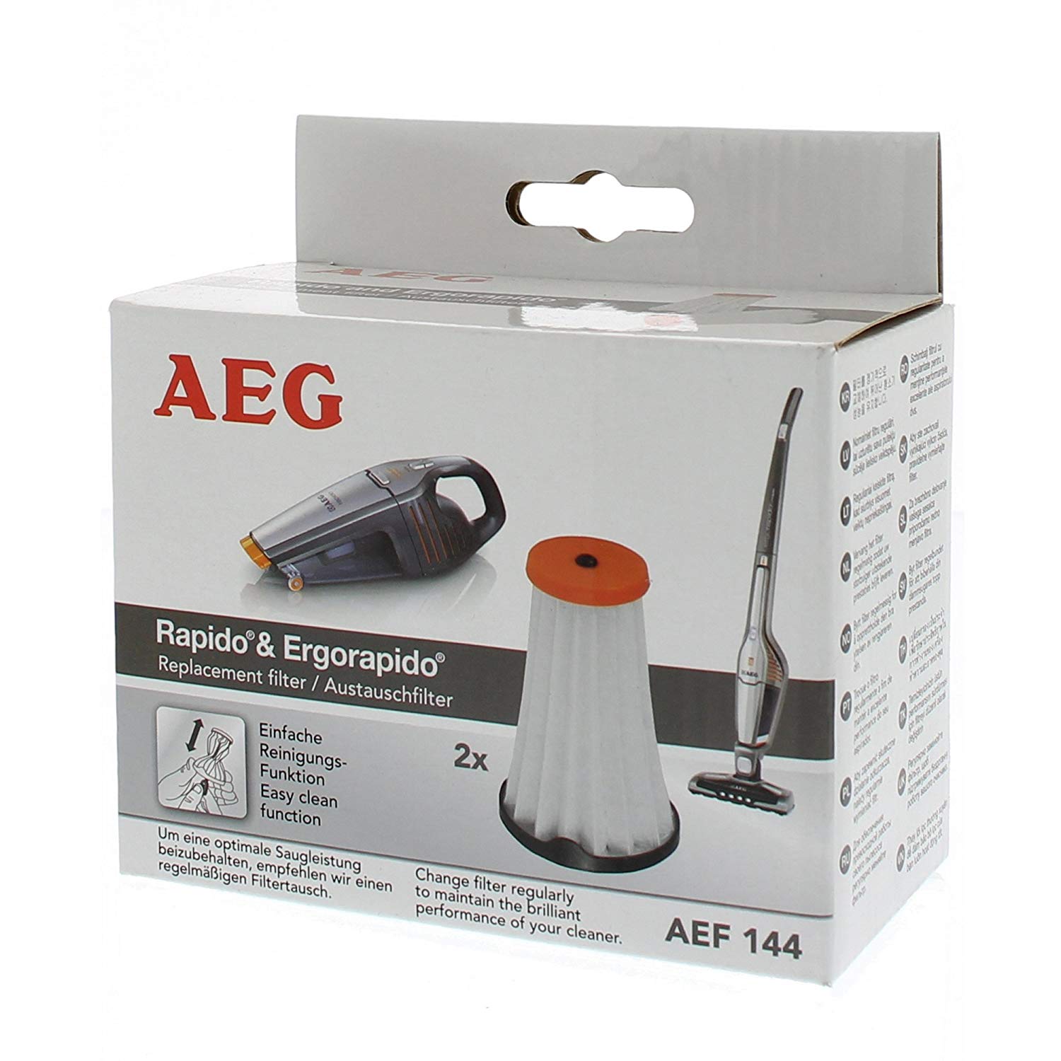 Aeg AEF144 Pack De 2 Filtres Pour AEG Electrolux Rapido Et Ergorapido