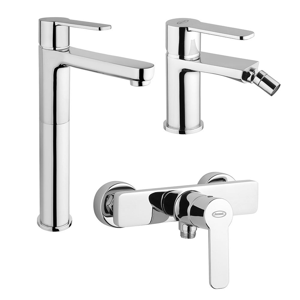 Set Miscelatori Lavabo Alto Bidet Esterno Doccia Jacuzzi