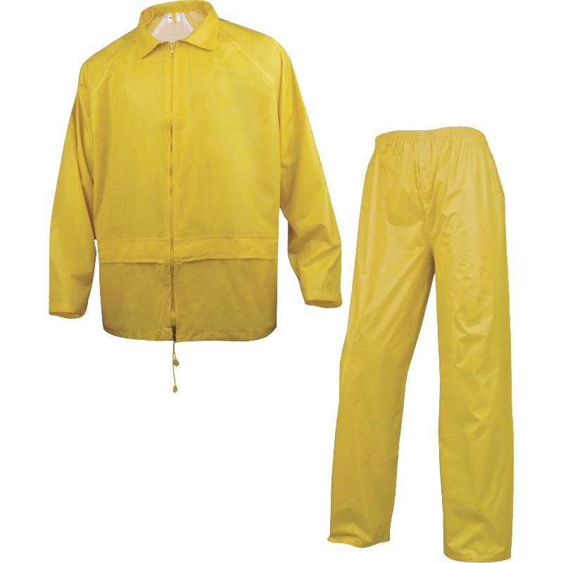 Ensemble De Pluie Capuche Fixe Jaune T Xl Delta Plus