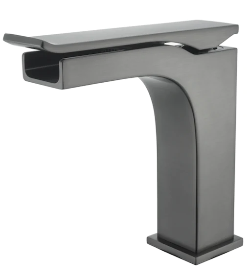 Robinet De Lavabo Sur Plage En Laiton Gun Black Collection Phasis