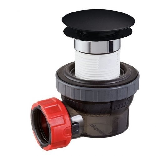 Bonde Recoupable Et Siphon De Lavabo Ultra Compact Nano Black Leroy