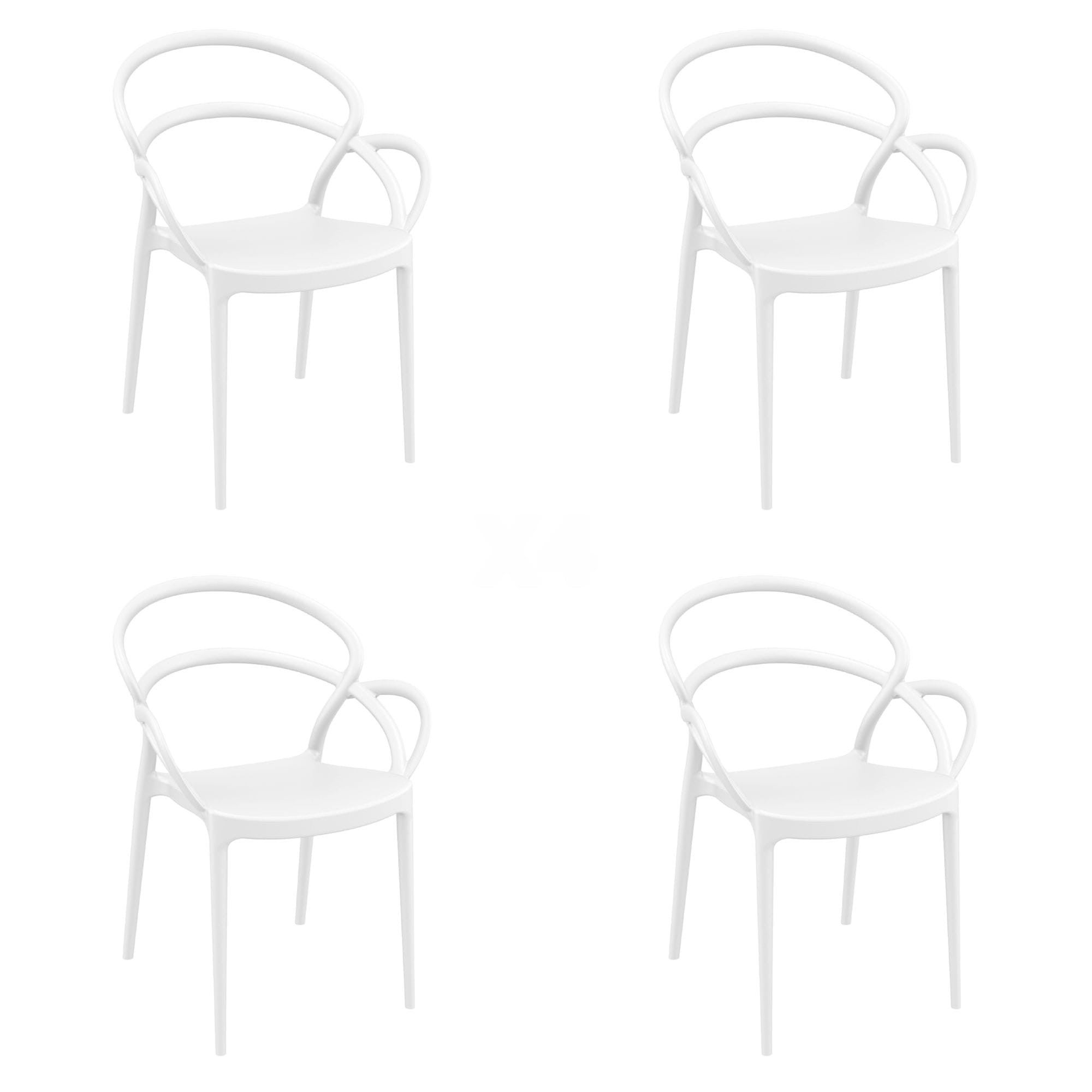 Set Fauteuil Mila Resol Blanc L L P H Fibre De Verre