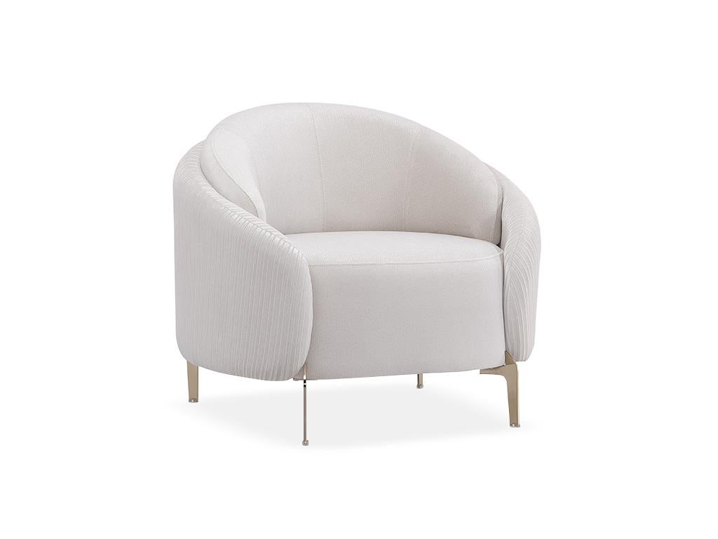 Fauteuil en velours blanc cassé LAMIA Leroy Merlin