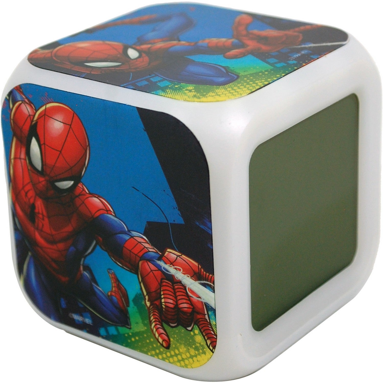 Réveil numérique carré Marvel Spiderman Bleu 8x8x8cm Leroy Merlin