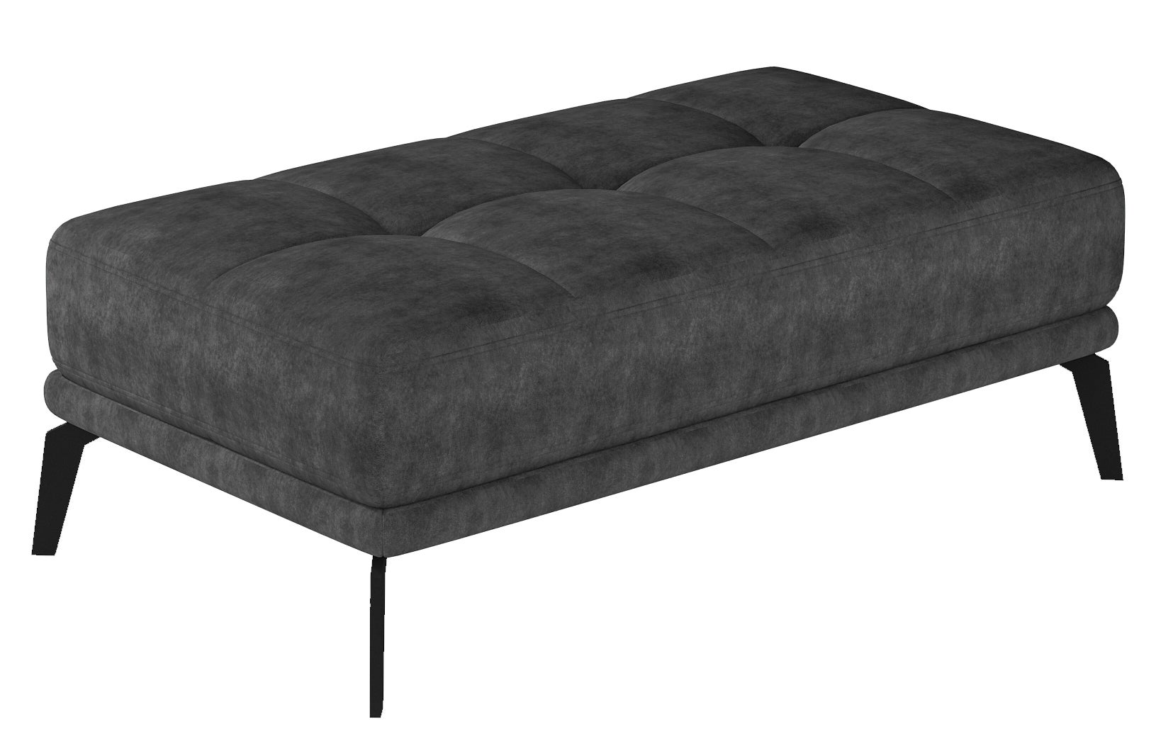 Pouf tissu suédine gris foncé Torpille 140 cm Leroy Merlin