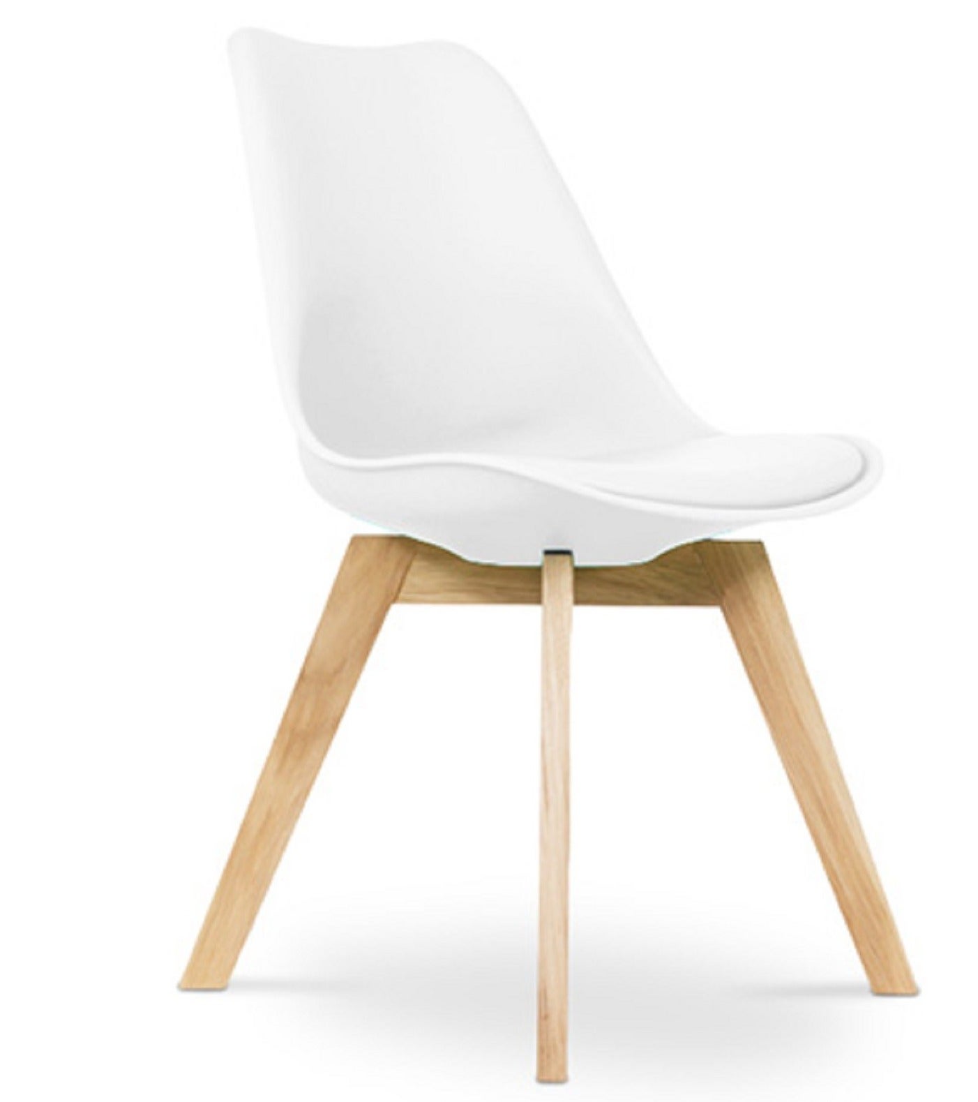 Chaise Scandinave Avec Coussin Simili Blanc Gen Ve Leroy Merlin