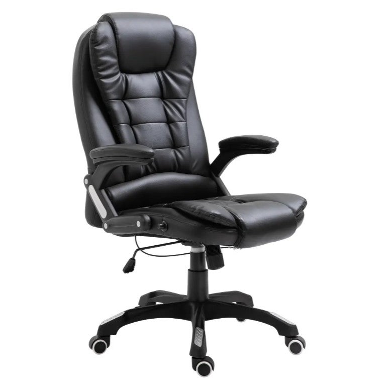 Fauteuil De Bureau Simili Cuir Noir Grease Leroy Merlin