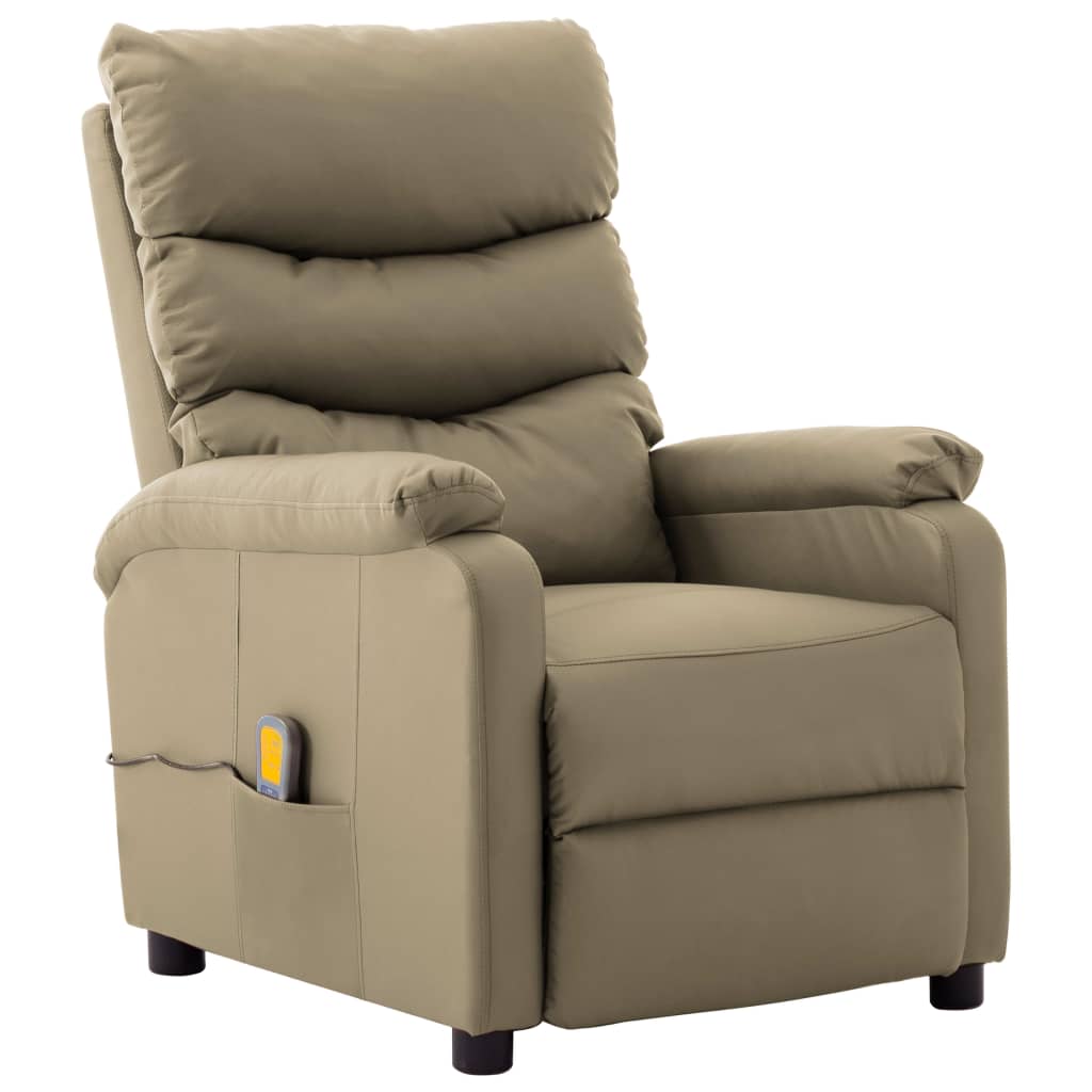 Fauteuil De Massage Inclinable Cappuccino Similicuir 4 Leroy Merlin