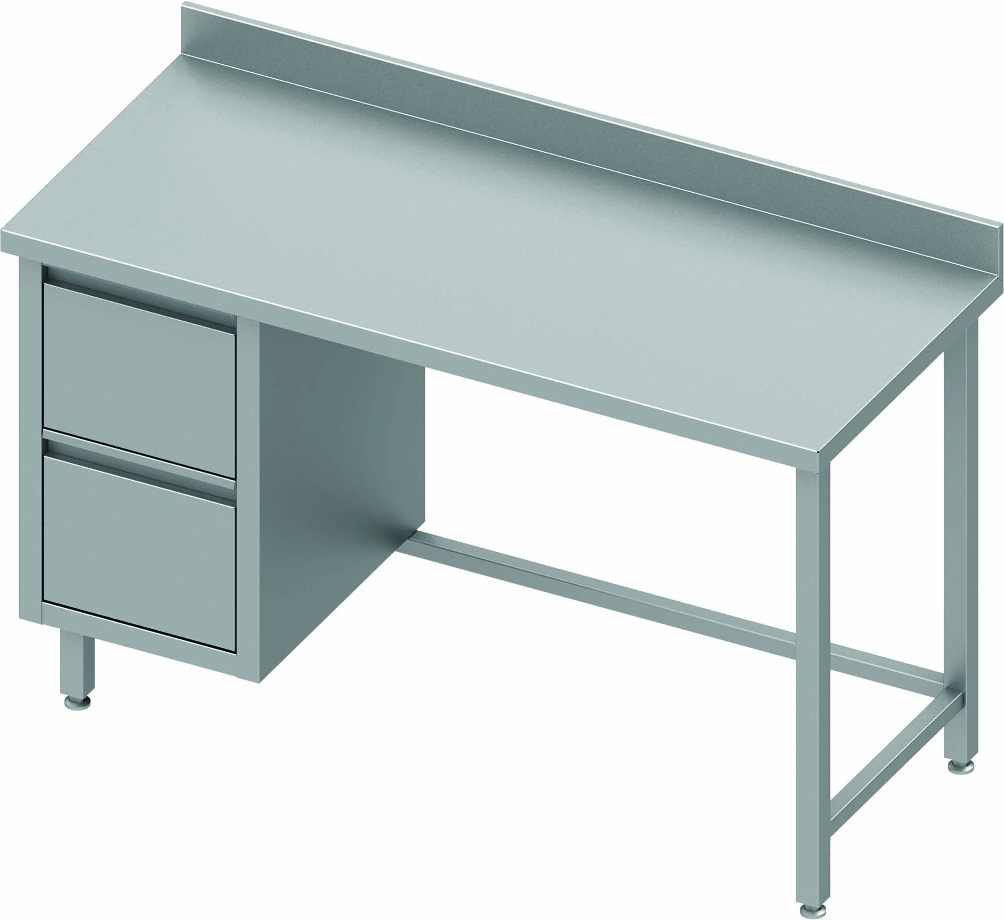 Table Inox Professionnelle Avec 2 Tiroirs Gamme 700 Stalgast