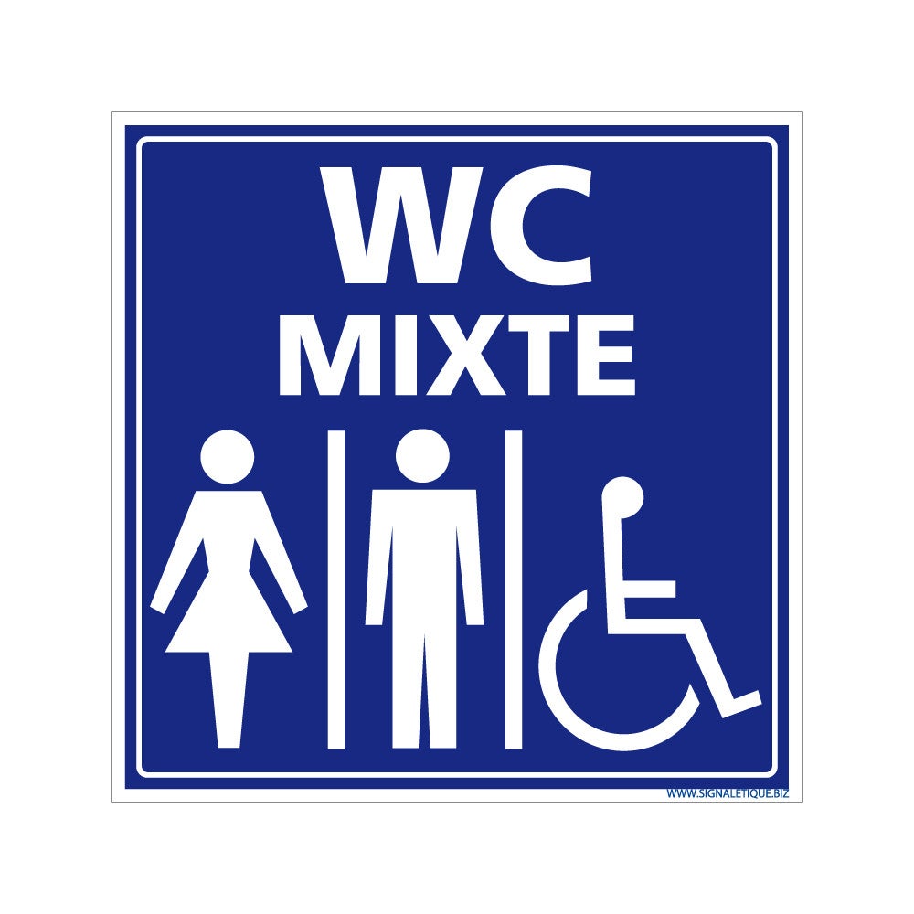 Panneau Information Avec Signal Tique Wc Mixte Femme Homme Pmr X