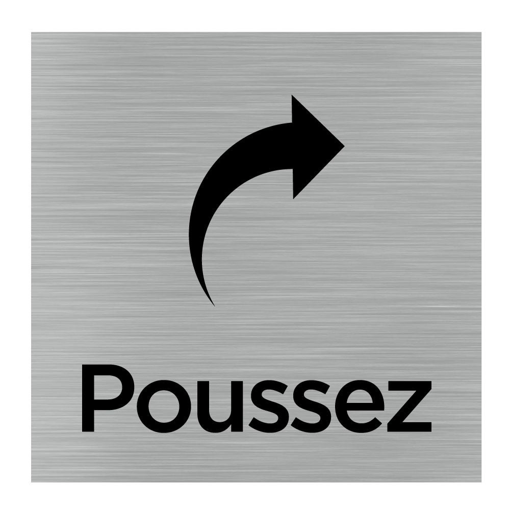 Pictogramme Poussez Avec Fl Che Q Mati Re Aluminium Leroy Merlin