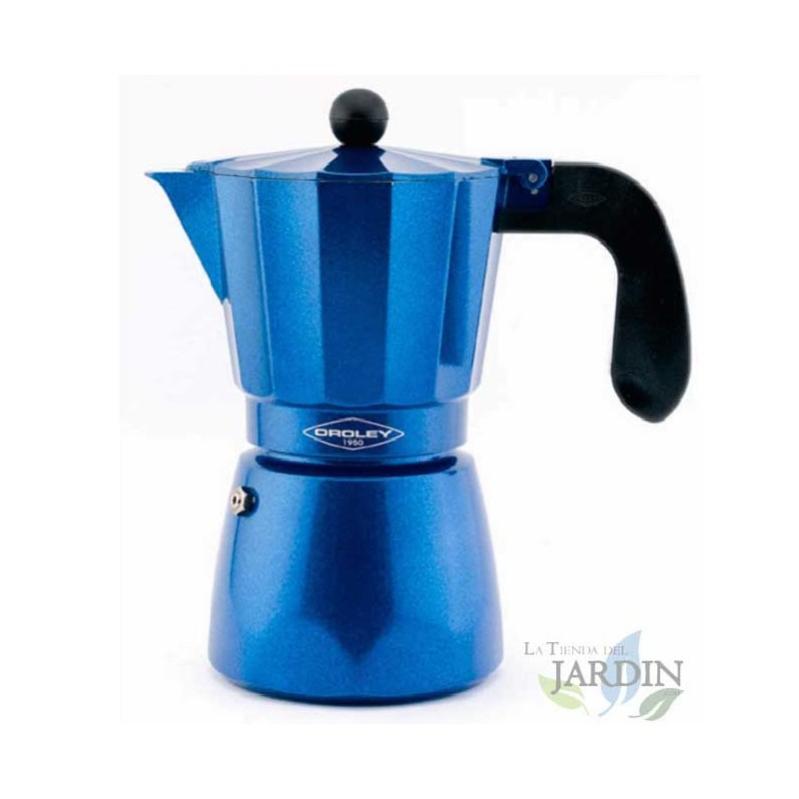 Cafetera Italiana Oroley Blue Induction Tazas Cafetera Inducci N