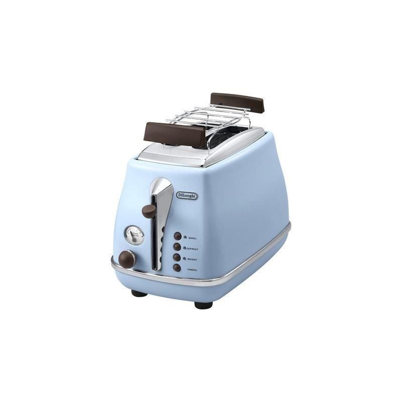 DELONGHI CTOV 2103 AZ Grille Pain Icona Vintage Bleu Et Marron