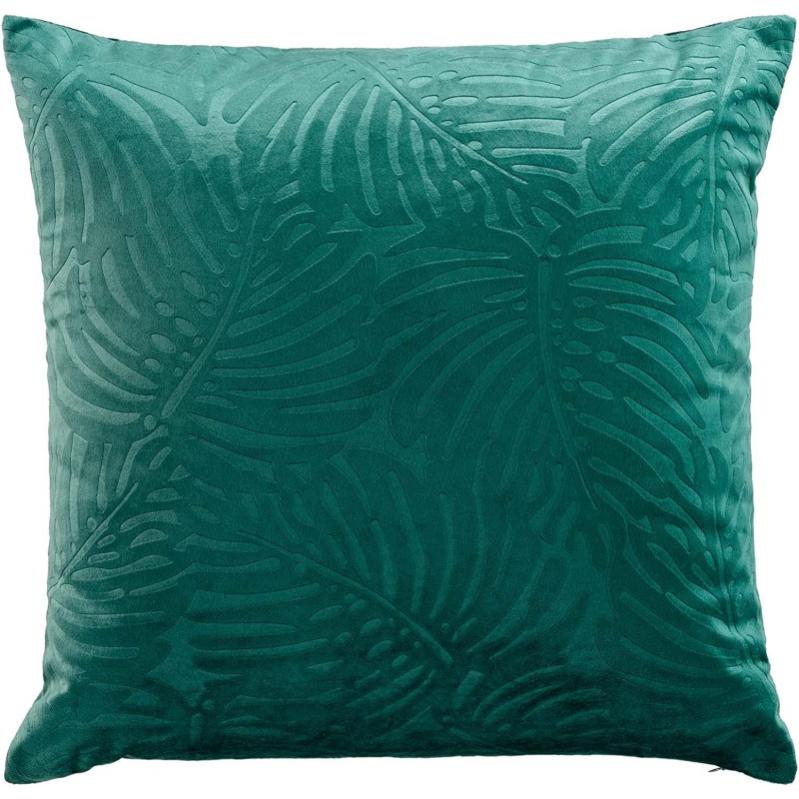 Coussin D Houssable En Tissu Effet Velours Motif Feuillage En Relief