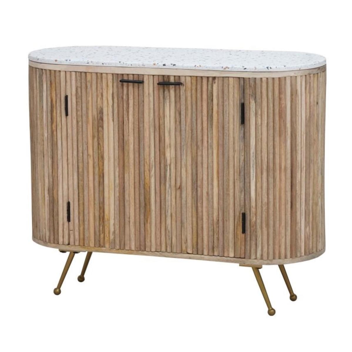 Buffet DKD Home Decor Marbre Bois De Manguier 100 X 40 X 80 Cm