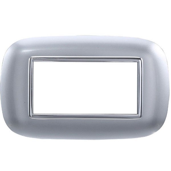 Trade Shop Placca Oval Moduli Colore Silver Compatibile Con