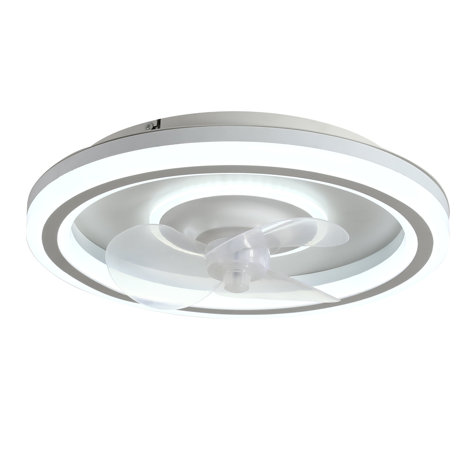 Ventilateur De Plafond Moteur DC 48cm LED 38W CCT DIM Blanc Alan