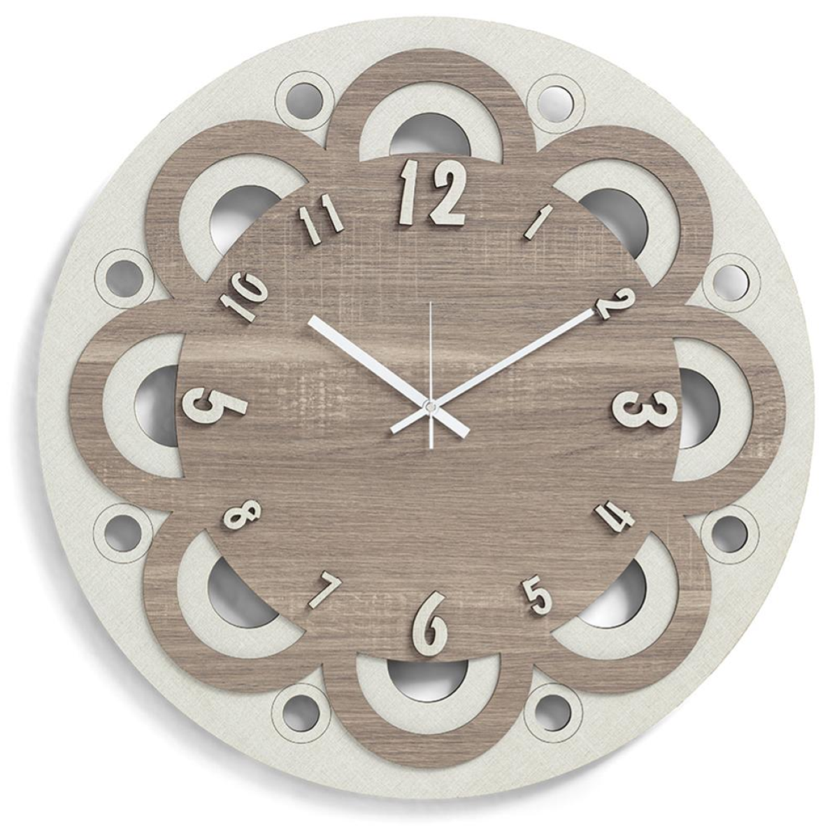 Orologio Da Parete Tondo D30 In Legno Laminato TRS MARGHERITA Leroy