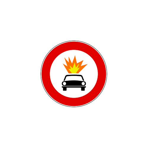 Disque De Transit Interdit Aux V Hicules Transportant Des Explosifs