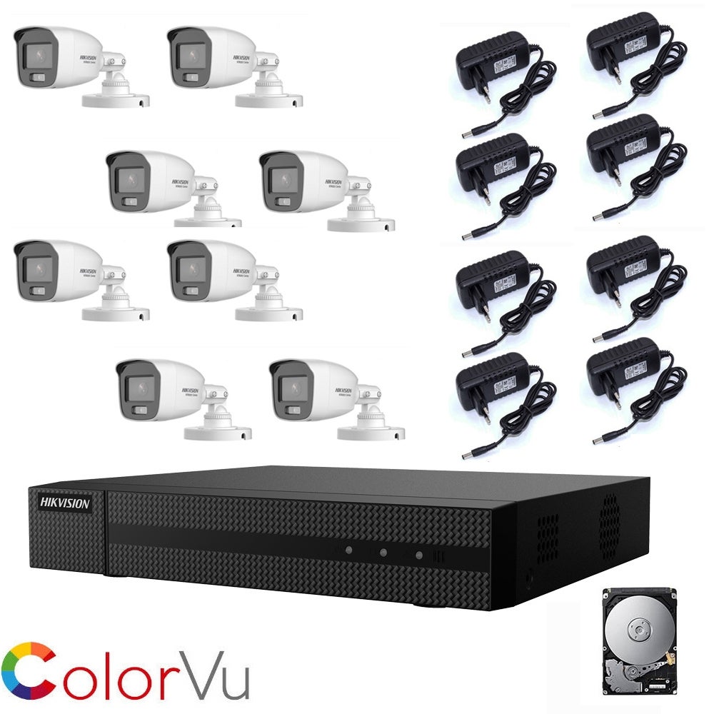 Kit Videosorveglianza Hikvision Cloud Dvr Ch Telecamere Mp Ahd Hd