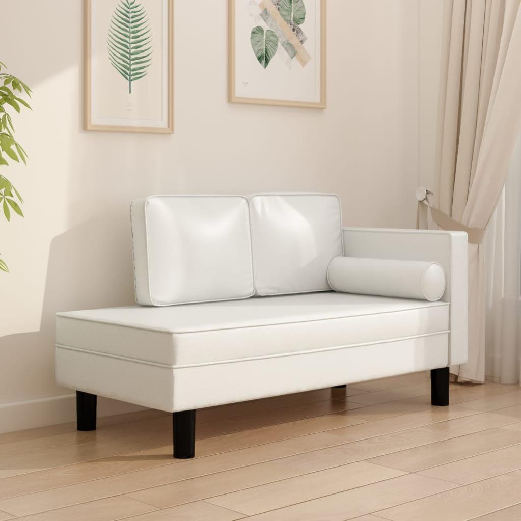 Vidaxl Divano Letto Con Cuscini E Capezzale Crema In Similpelle Leroy