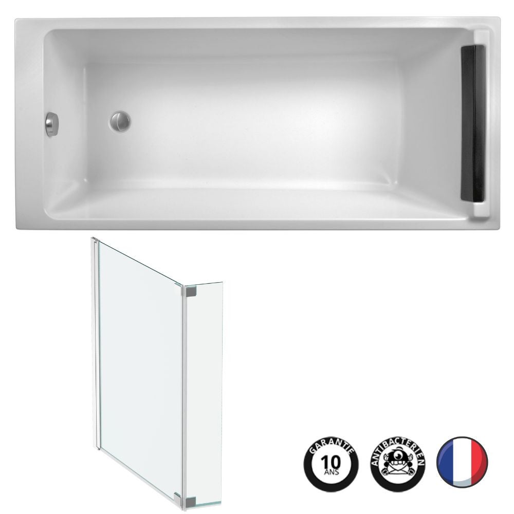 Baignoire Droite X Jacob Delafon Spacio Acrylique Pare Bain