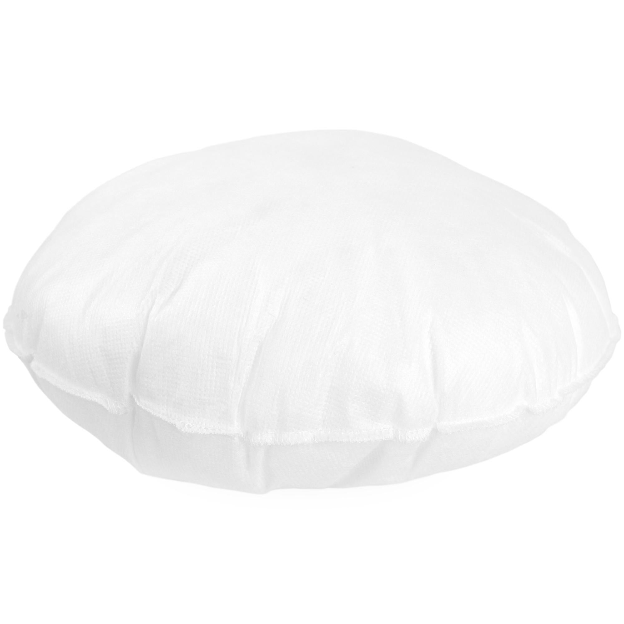 Coussin Recouvrir Rond Cm C Bullet Blanc Garnissage Polyester