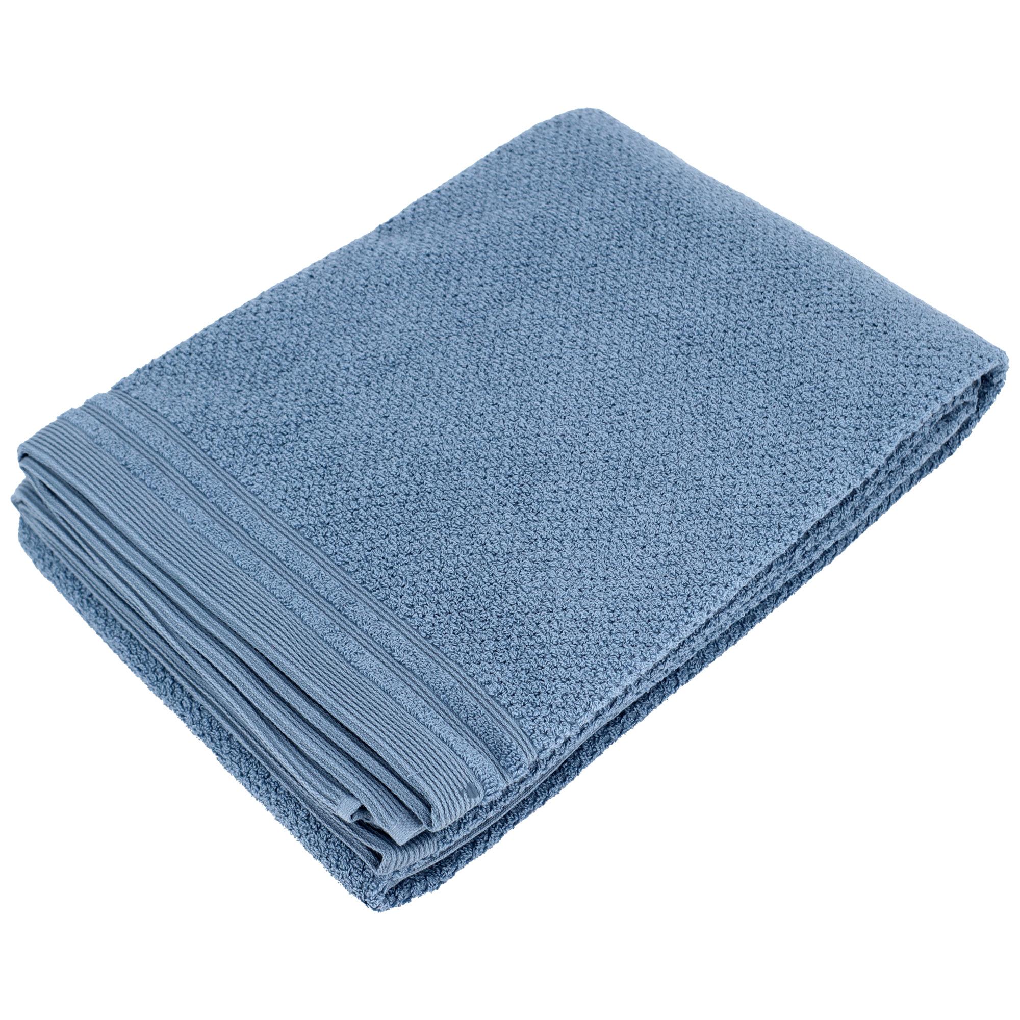 Drap De Bain 100x150 Cm DUNE Bleu Mer Leroy Merlin