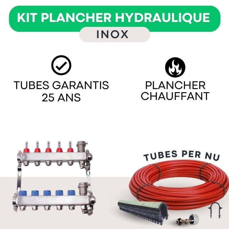 Kit Plancher Chauffant Hydraulique M Collecteur Inox Tube Per Nu