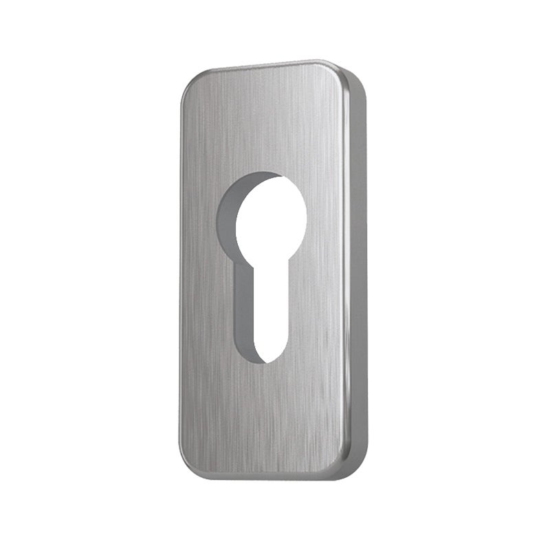 Rosace cylindre rectangulaire de sécurité 9mm Finition Inox