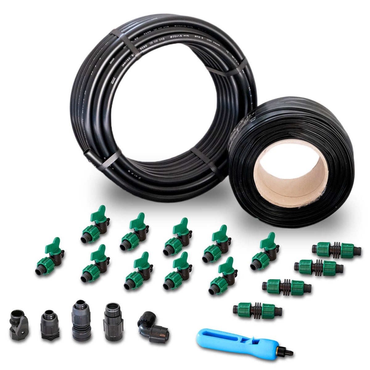 Kit Irrigazione 115m Tubo Gocciolante Kit Accessori Completo Giardino