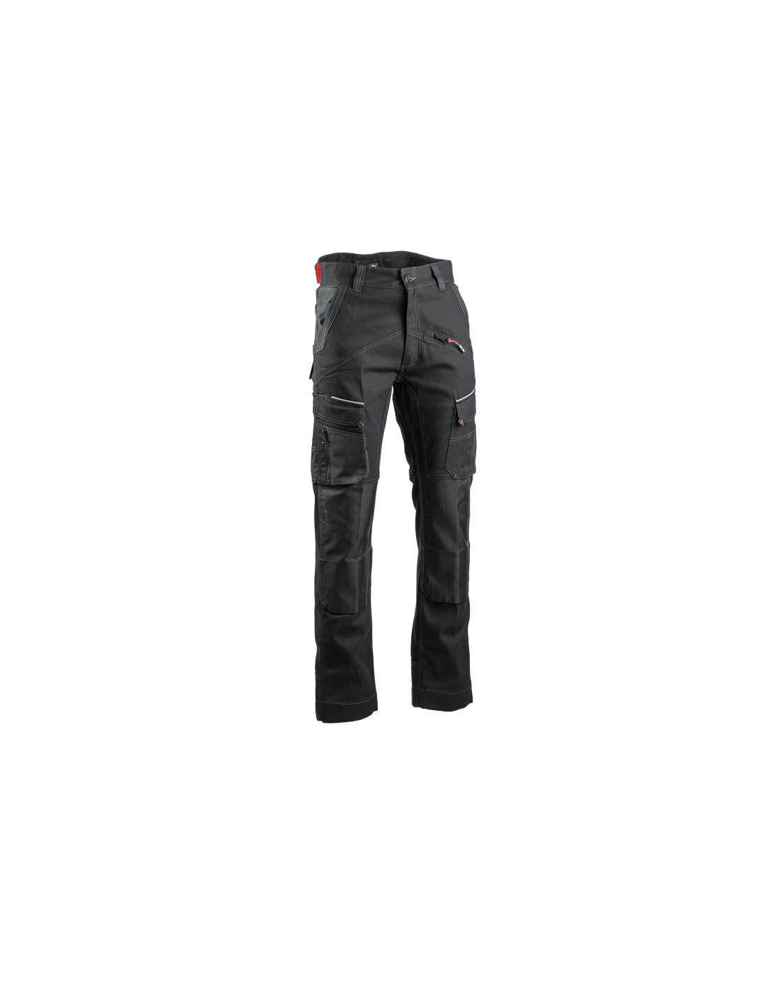 Pantalon Stretch Bicolore Poches Genouill Res Noir Cortex Lma