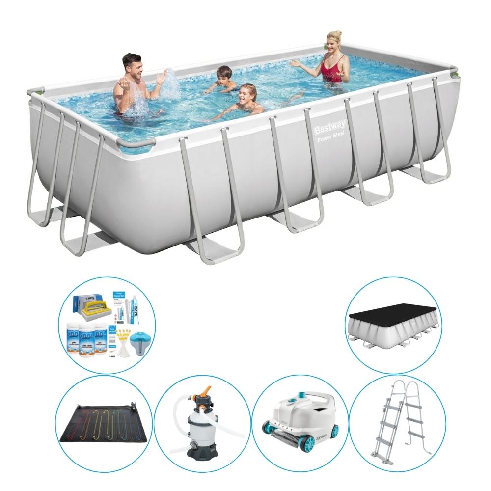 Bestway Steel Pro Rect 488x244x122 Cm Bleu Piscine Plus Des