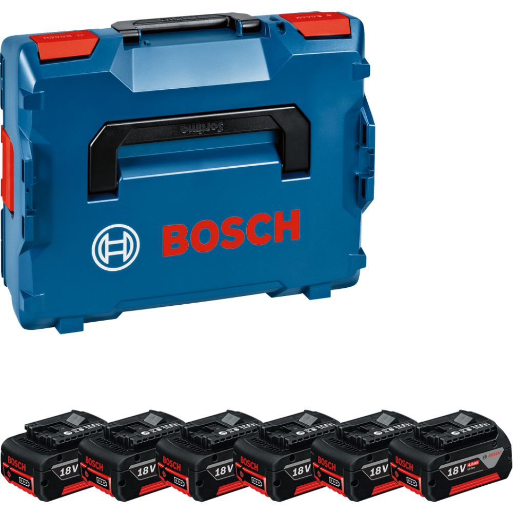 Bosch Professional 18V System Set Batterie 6 GBA 18V 4 0 Ah Incl 1 1